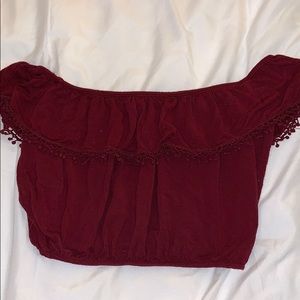 Maroon crop top